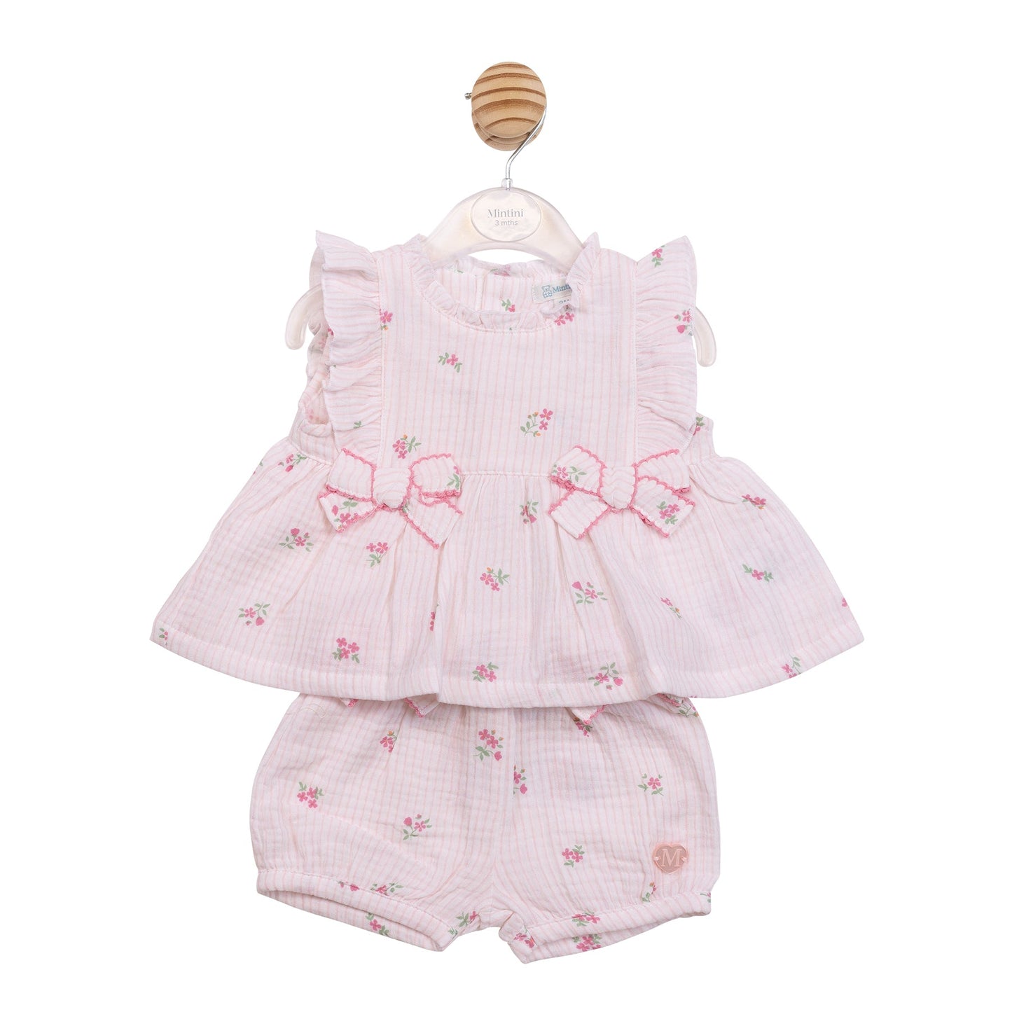 Flower Embroidered Top and Bloomers