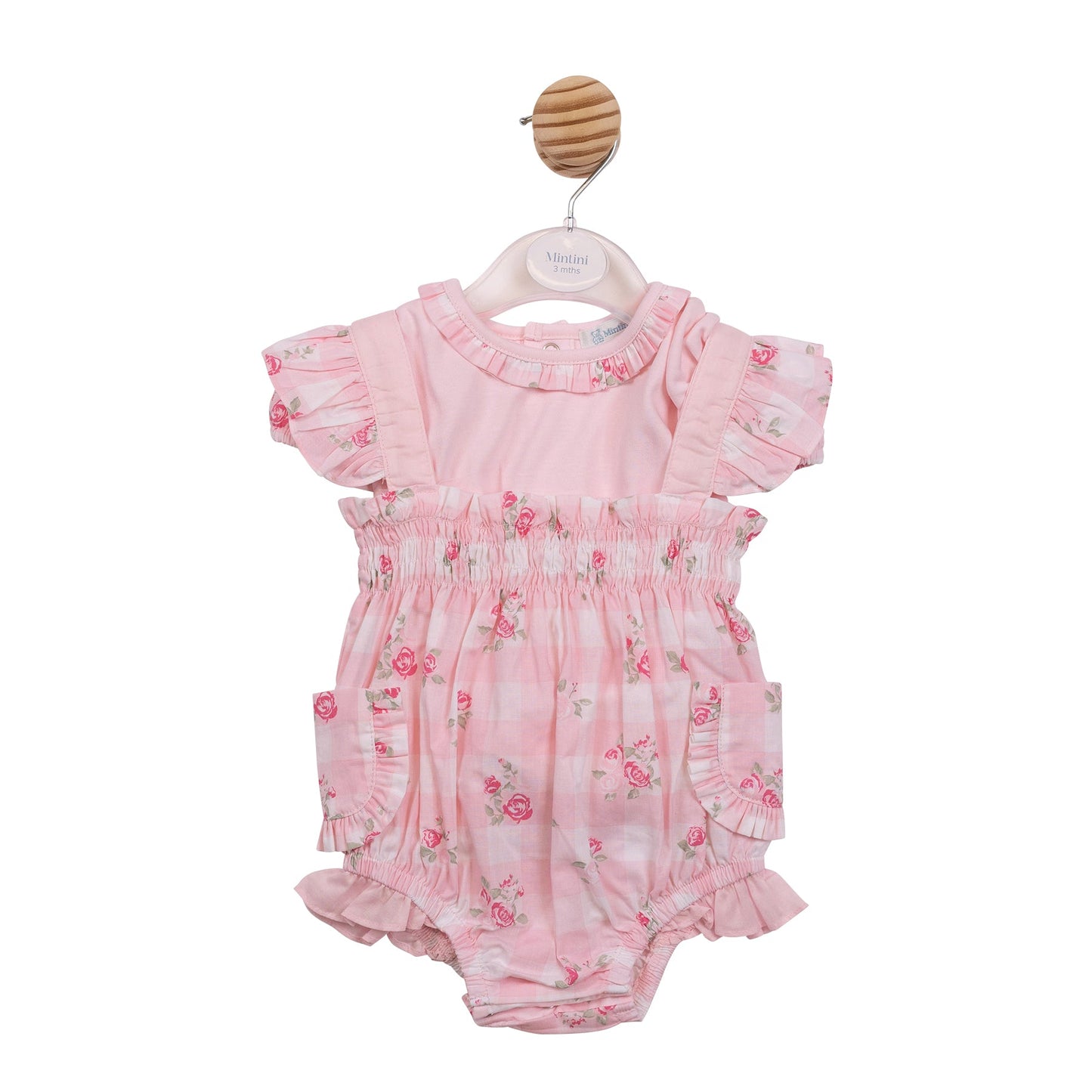 Pink Gingham Sun Romper