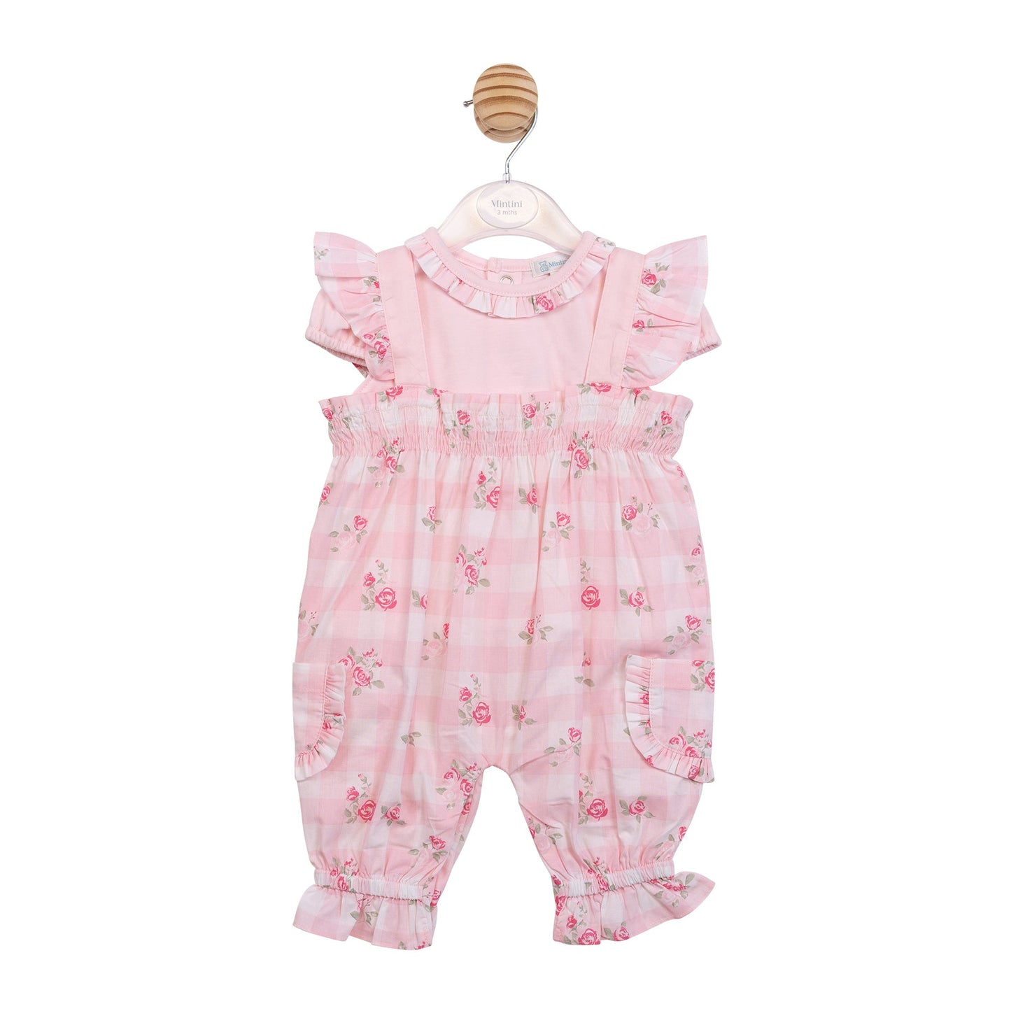 Pink Gingham Dungaree