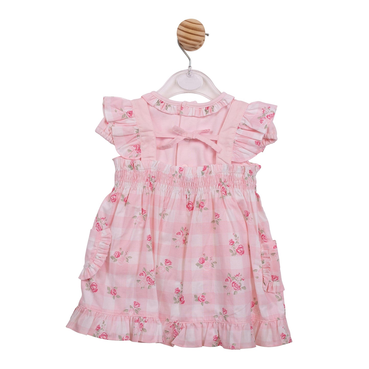 Pink Gingham Pinafore Dress