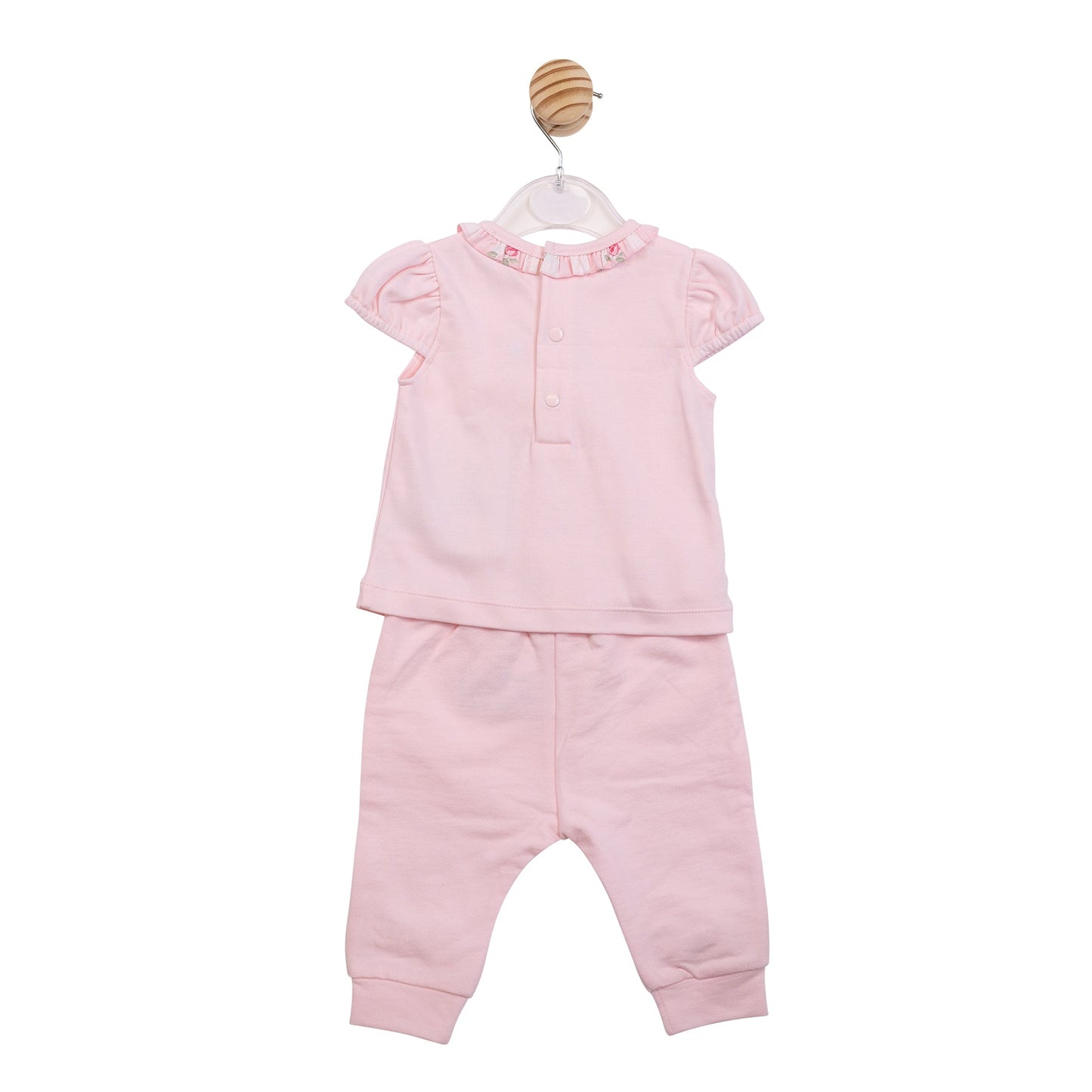 Pink Gingham Short Sleeve Tracksuit