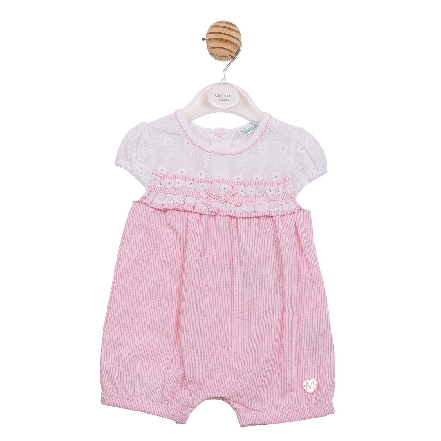 Pink Pinstripe Romper