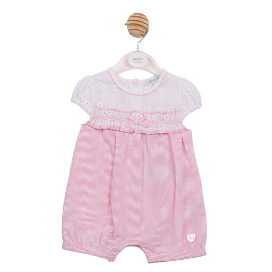 Pink Pinstripe Romper