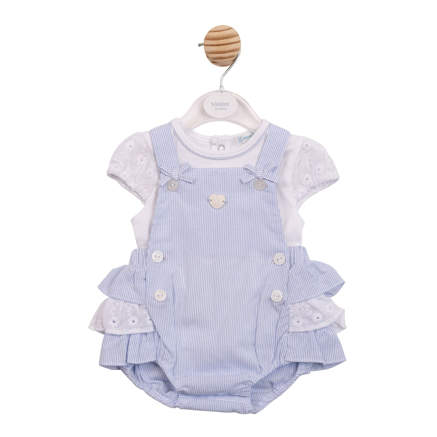Blue Pinstripe Romper Dungaree