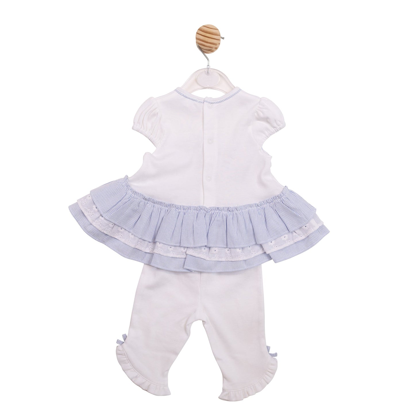 White and Blue Pinstripe Tunic and Leggings