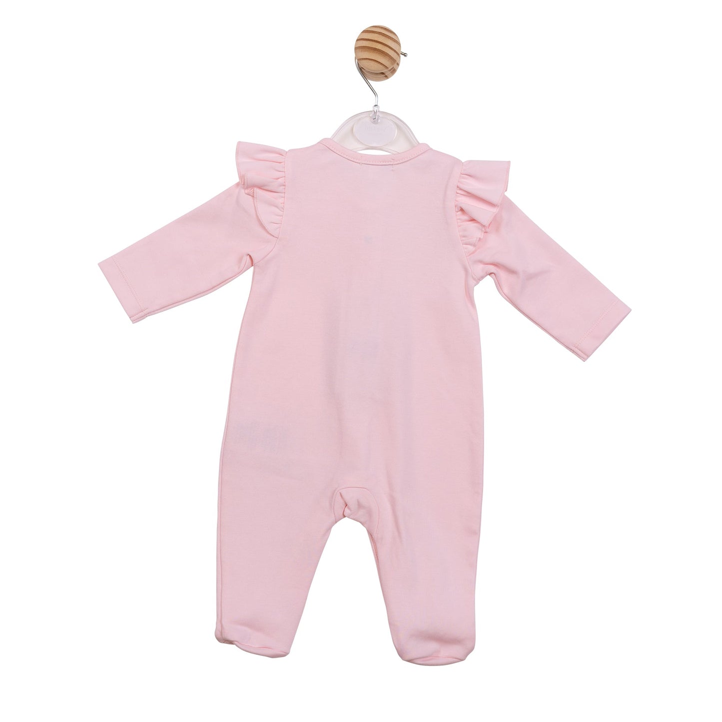 Pink Applique Flower Babygrow