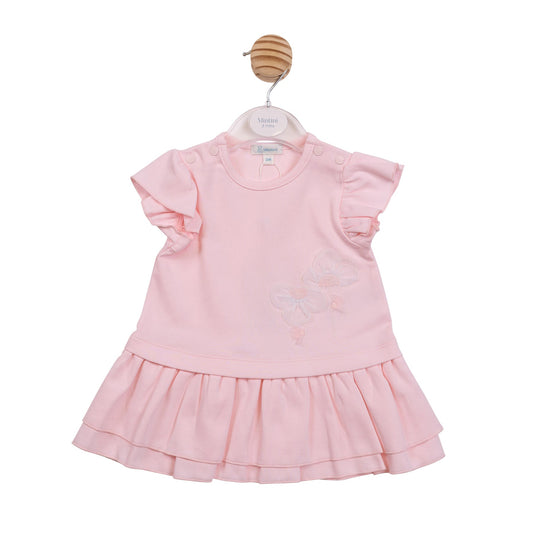 Pink Applique Flower Dress