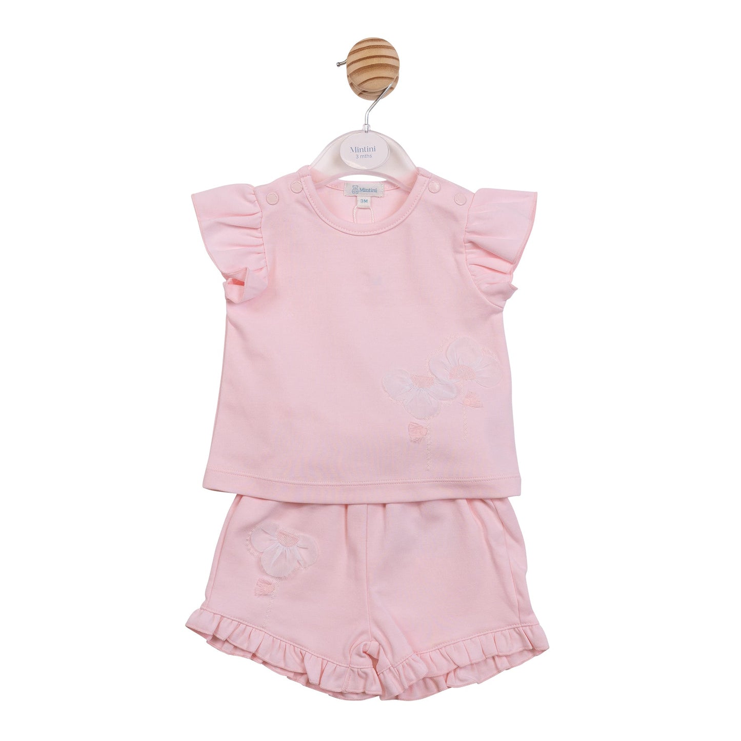 Pink Applique Flower Top and Short