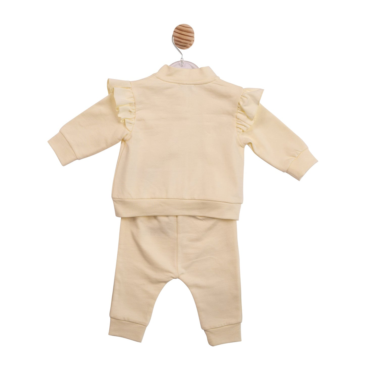 Yellow Applique Flower 3pc Tracksuit