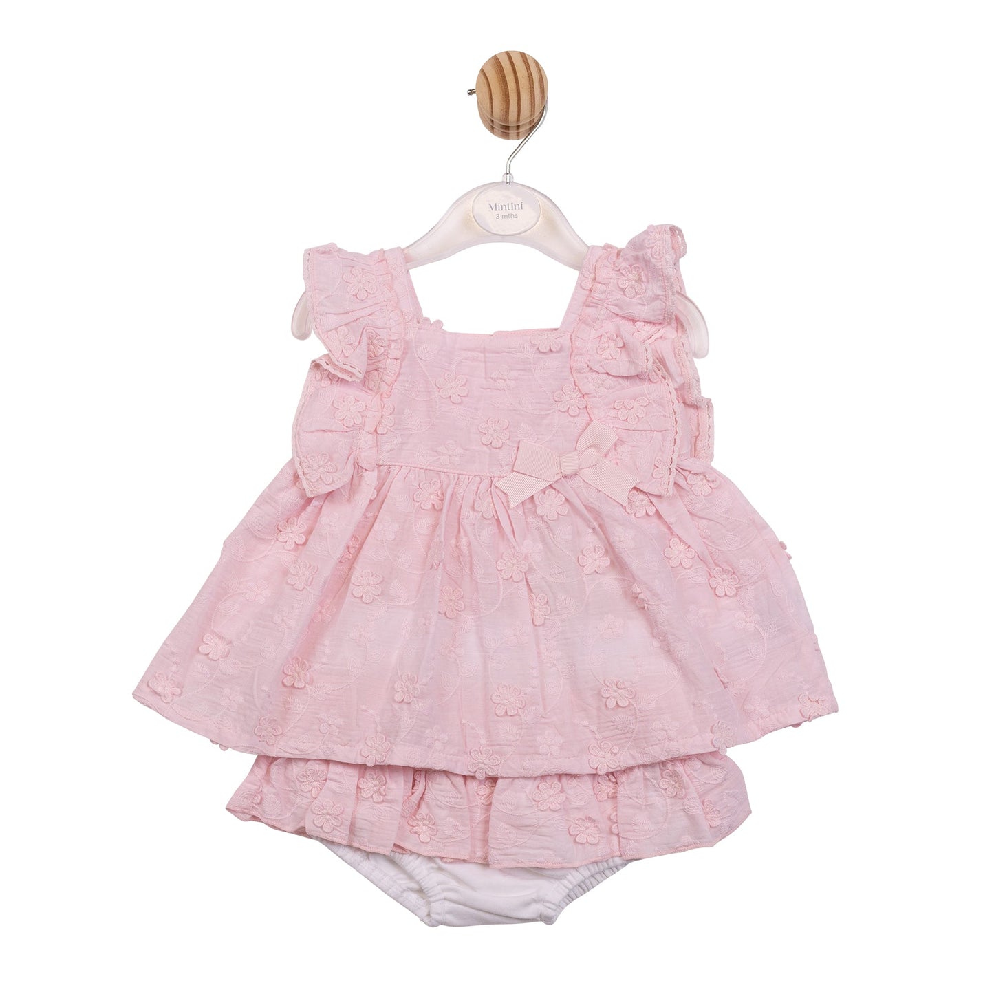 Pink Embroidery Flower Top and Jam Pant