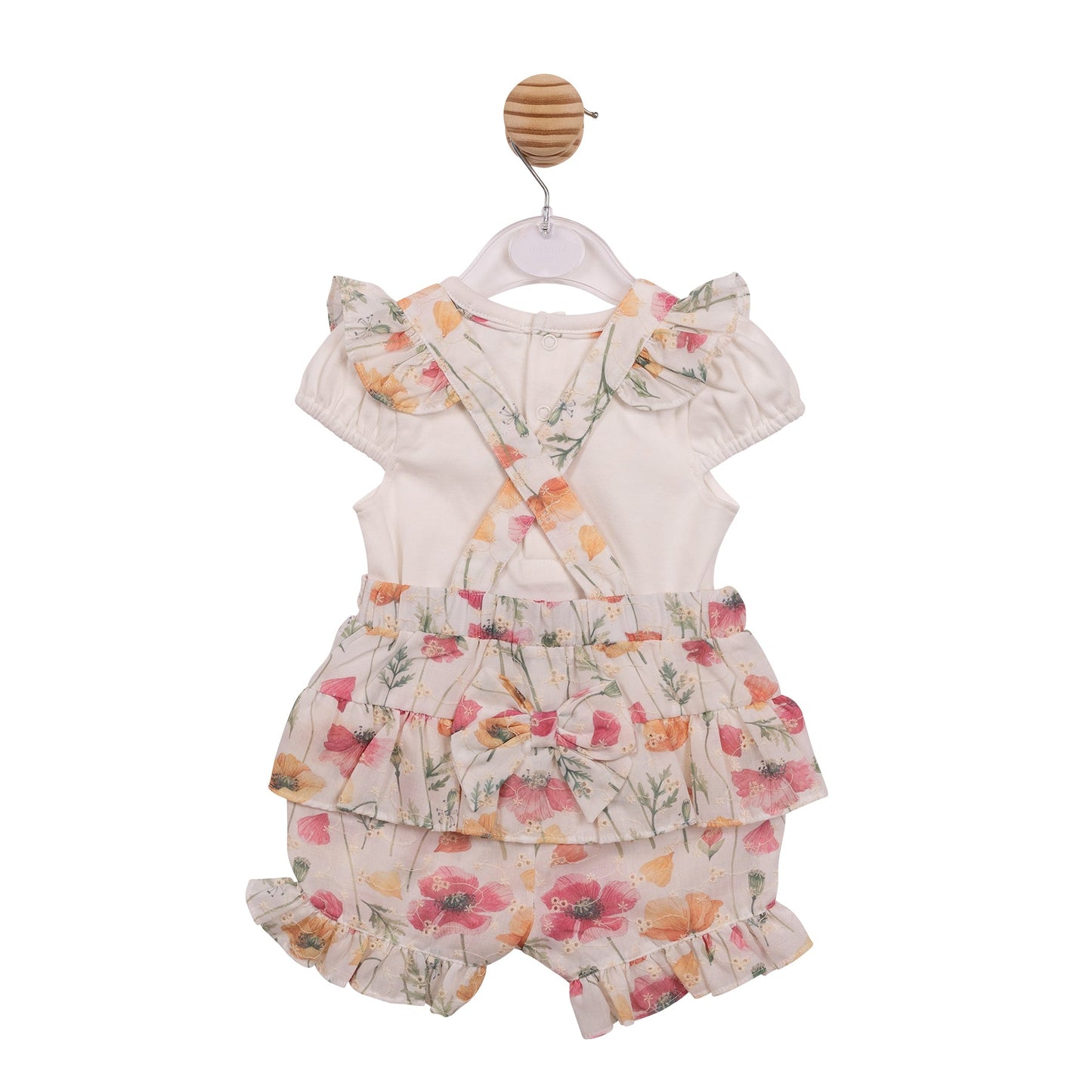 Floral Broderie Short Dungaree