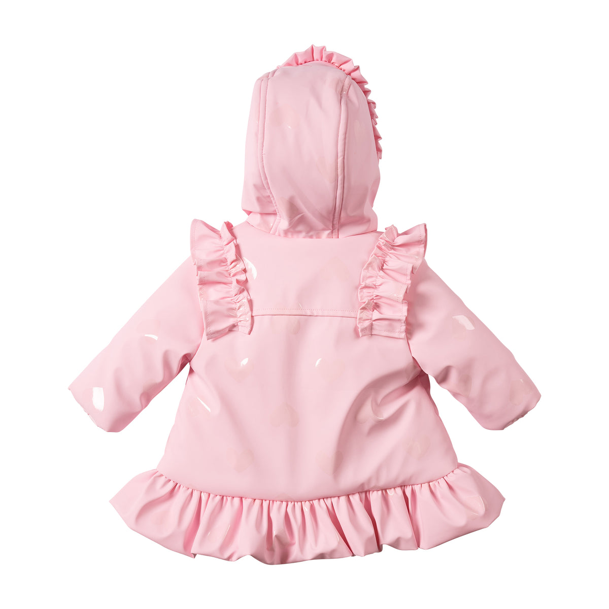 Pink Shiny Heart Coat - Pink - MB7284