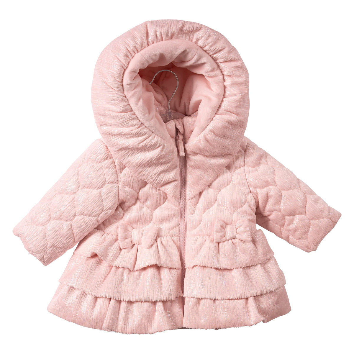 MB7285A - Coat - Pink - Irredescent Frill