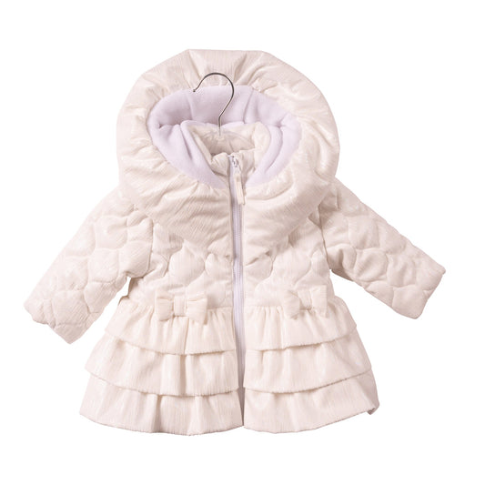 MB7286B - Coat - White - Irredescent Frill