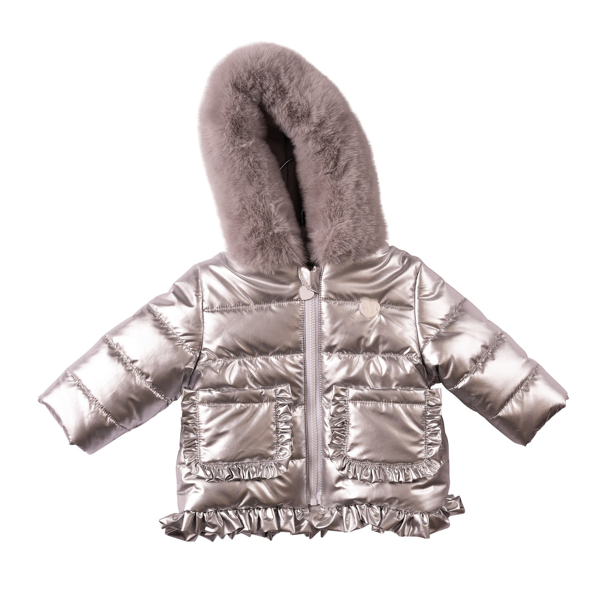 MB7288B - Coat - Silver - Quilted