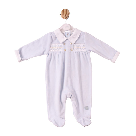 Blue Smocking Babygrow - MB7290