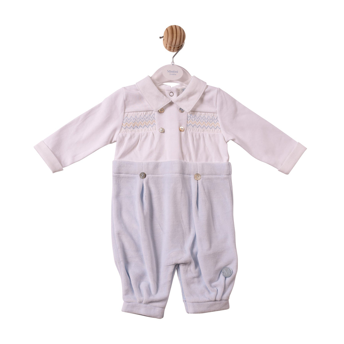 Blue Smocking Romper - MB7291