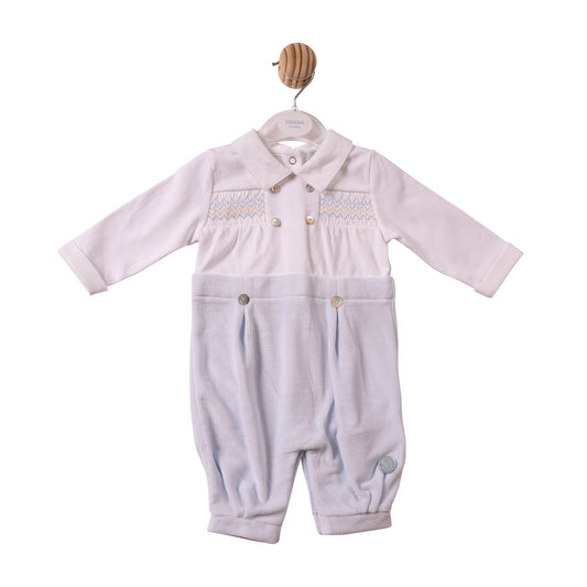 Blue Smocking Romper - MB7291