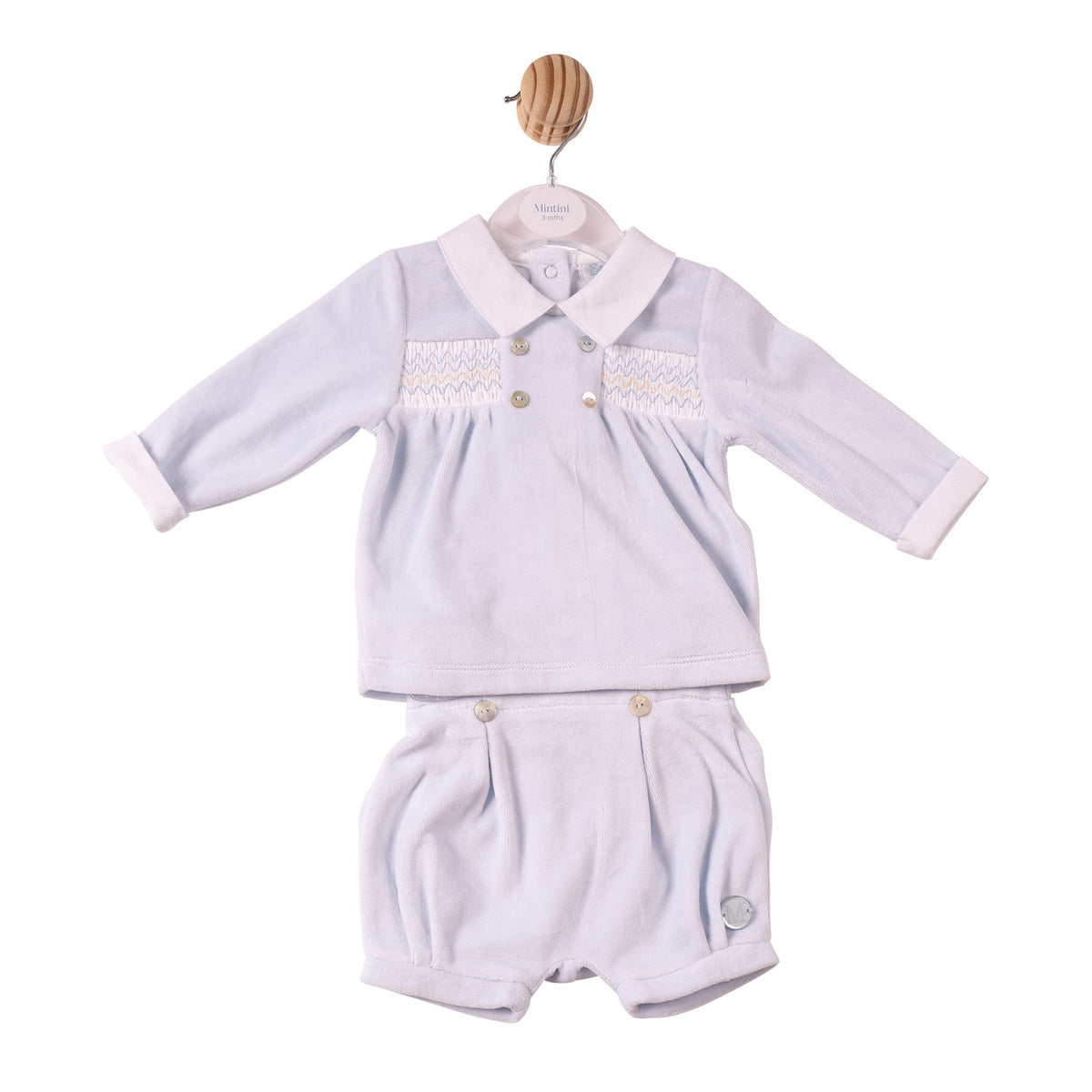Blue Smocking Top & Bloomer Short - MB7293