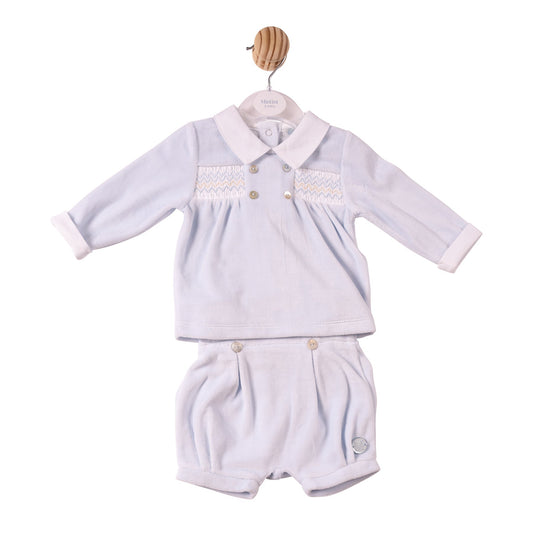 Blue Smocking Top & Bloomer Short - MB7293