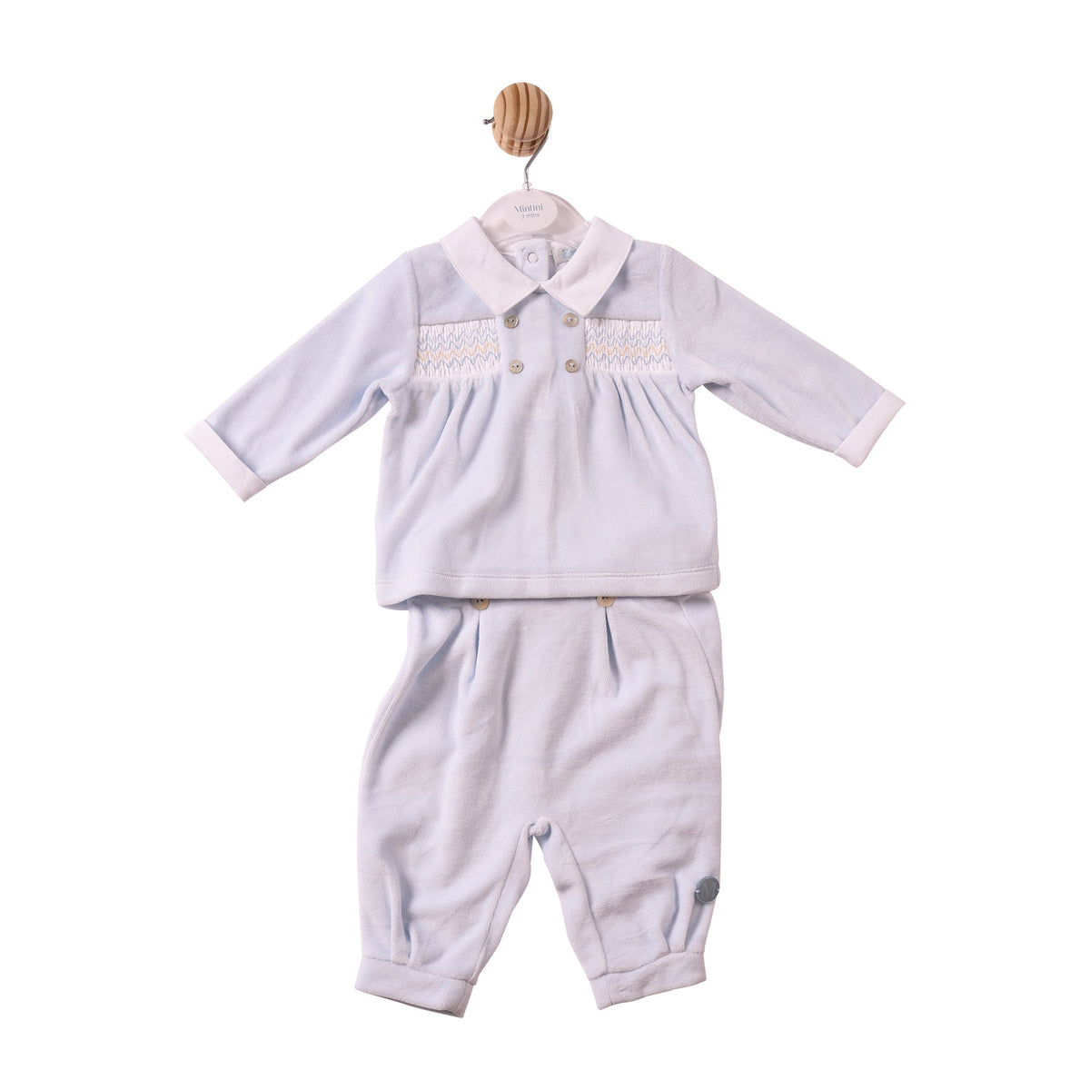 Blue Smocking Top & Trouser - MB7294