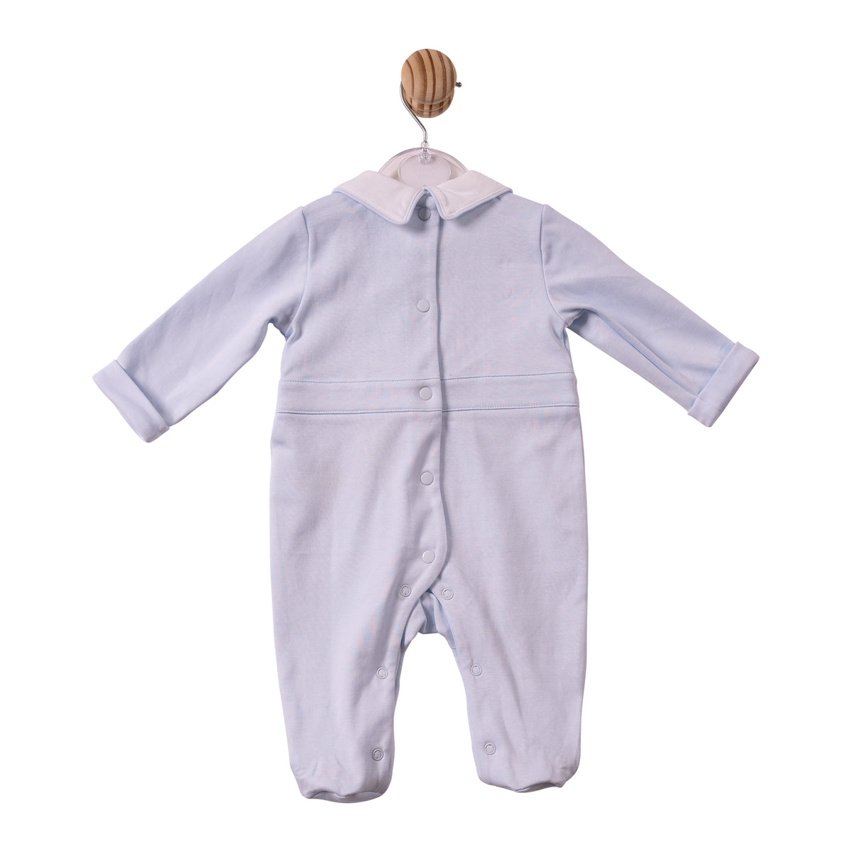 Blue Interlock Babygrow - MB7296