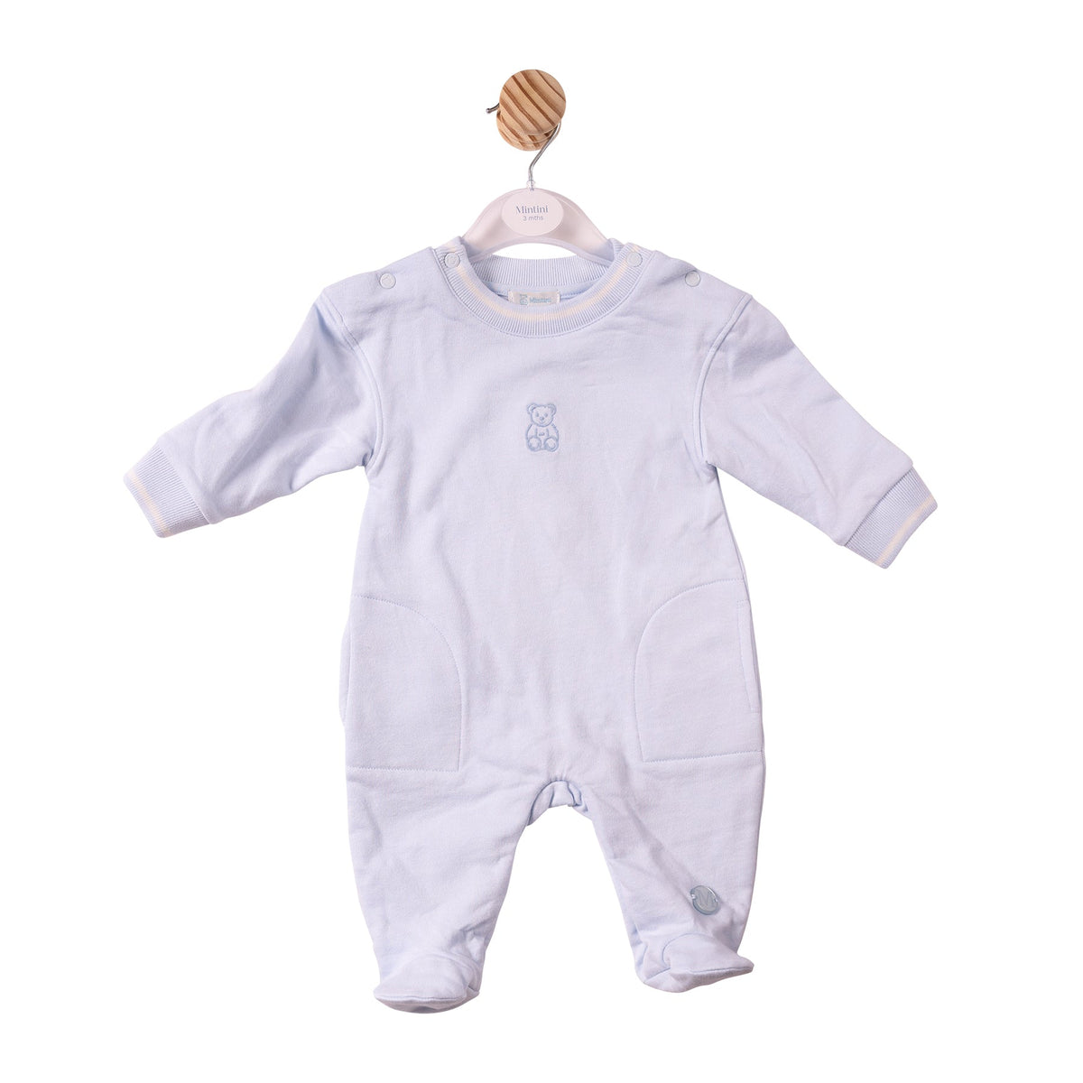 Blue Mintini Bear Babygrow - MB7301