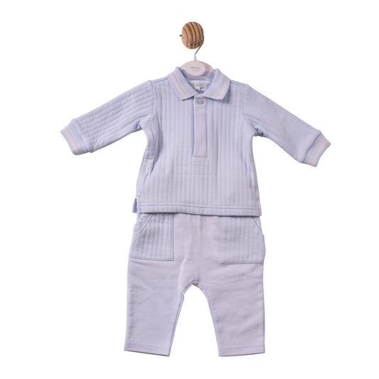Blue French Terry Polo & Trouser - MB7332