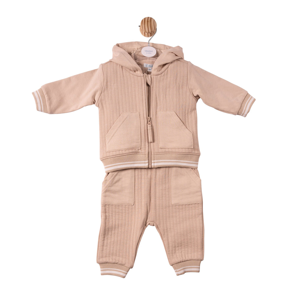 Beige French Terry 3pc Tracksuit - MB7340