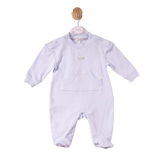 Blue Brushed Babygrow - MB7355