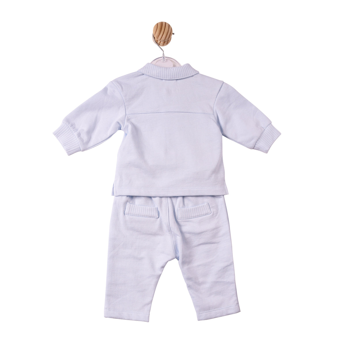 Blue Brushed Polo & Trouser - MB7359