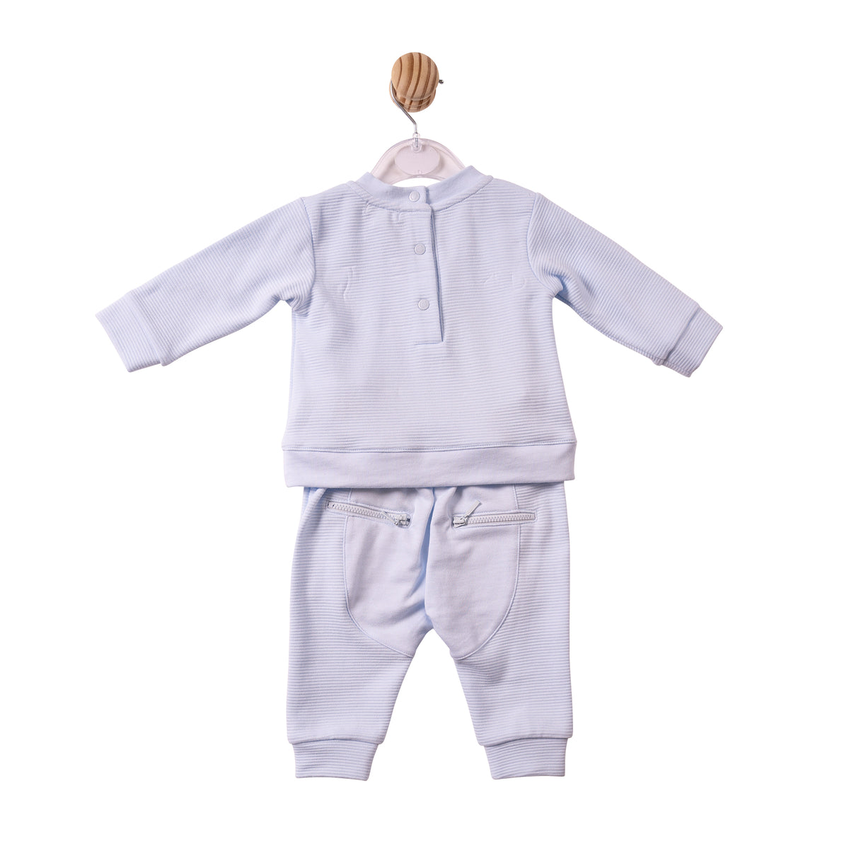 Blue Ribbed Jersey Tracksuit - MB7369