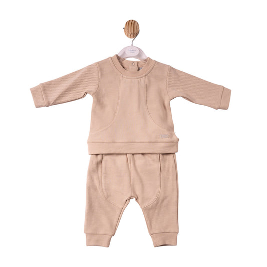 Beige Ribbed Jersey Tracksuit - MB7375