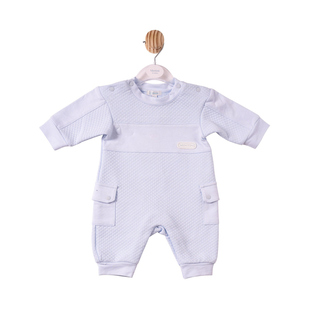 Blue Square Jacquard Romper - MB7379