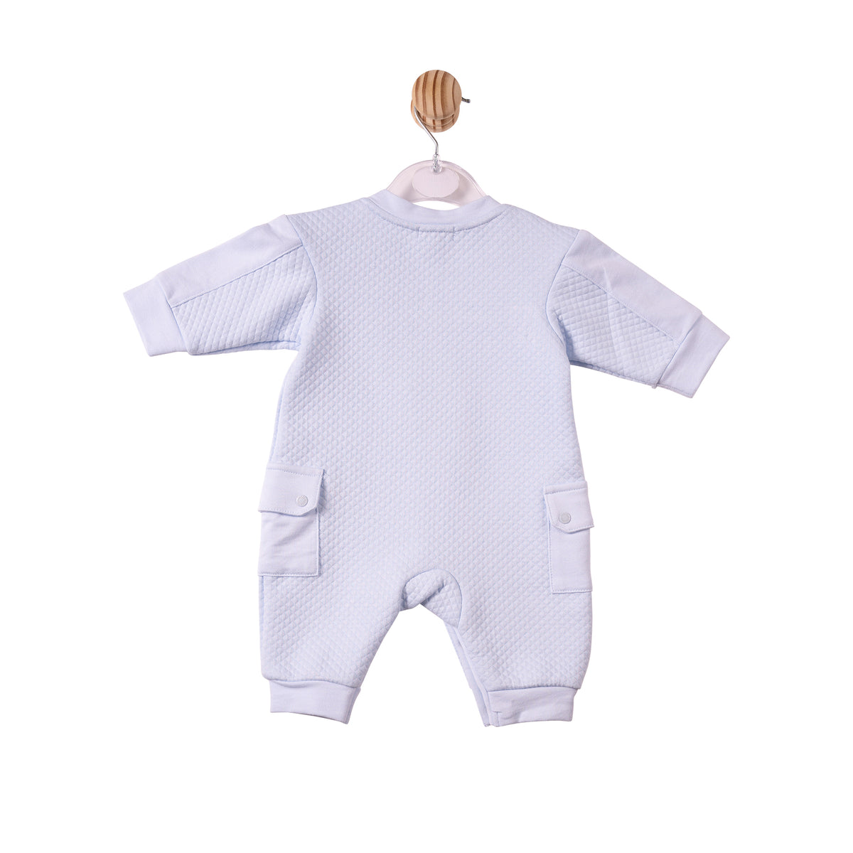 Blue Square Jacquard Romper - MB7379