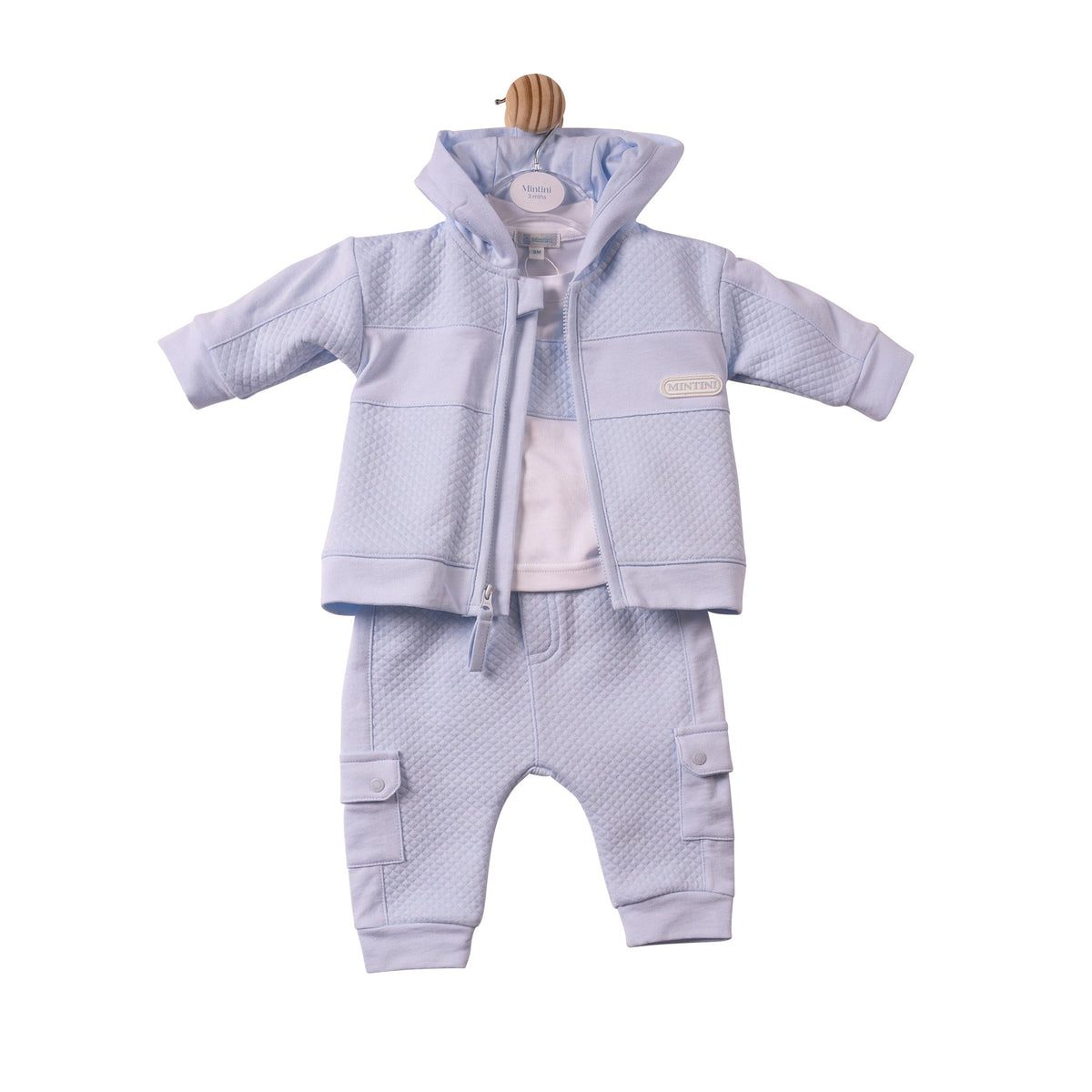 Blue Square Jacquard 3pc Tracksuit - MB7384