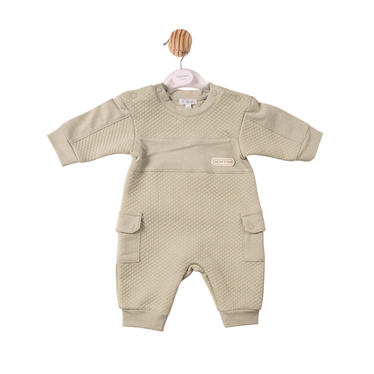 Sage Square Jacquard Romper - MB7391