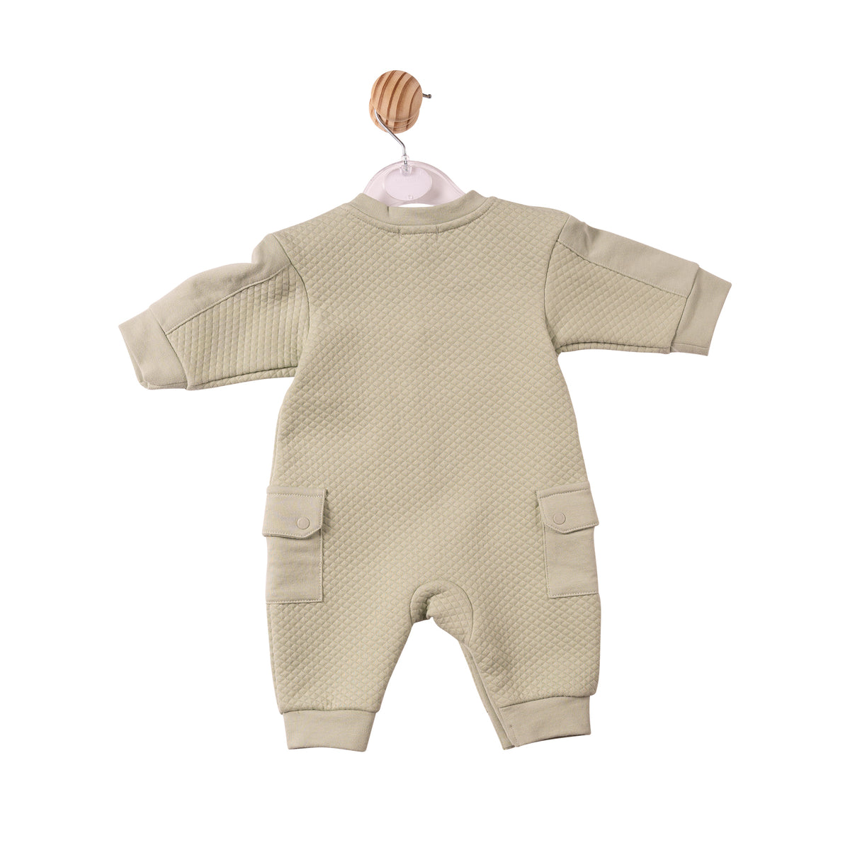 Sage Square Jacquard Romper - MB7391
