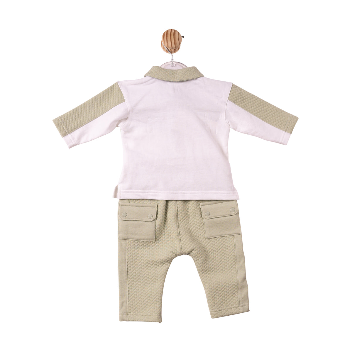 Sage Square Jacquard Polo & Trouser - MB7394