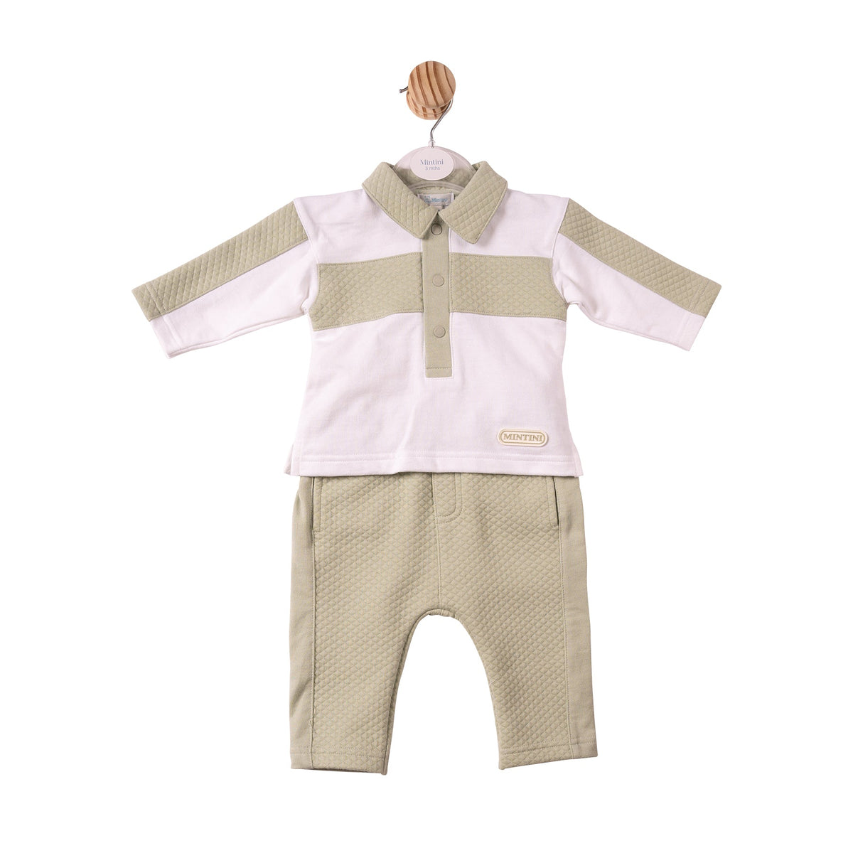Sage Square Jacquard Polo & Trouser - MB7394