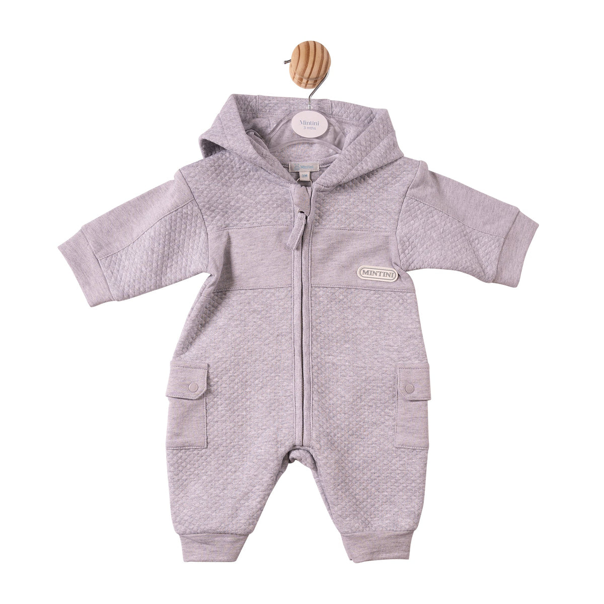 Grey Square Jacquard Romper - MB7398