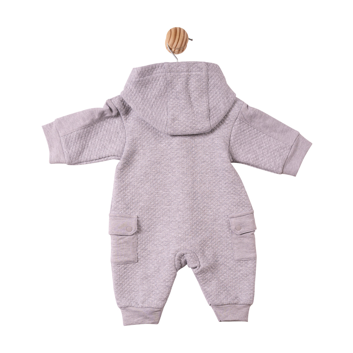 Grey Square Jacquard Romper - MB7398
