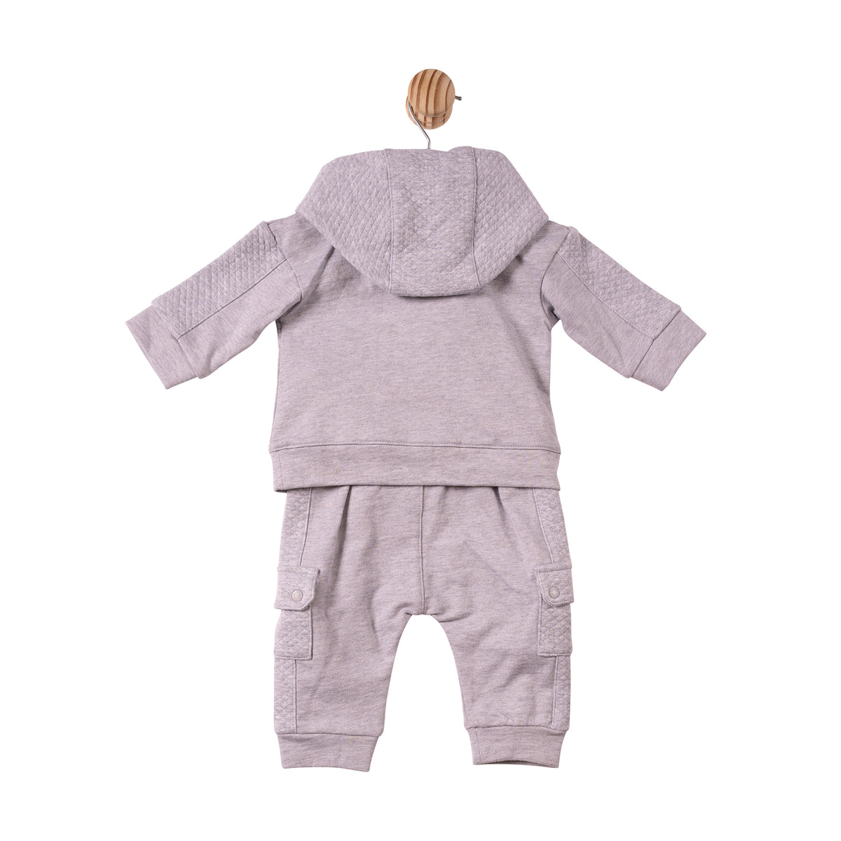 Grey Square Jacquard Jogset - MB7401