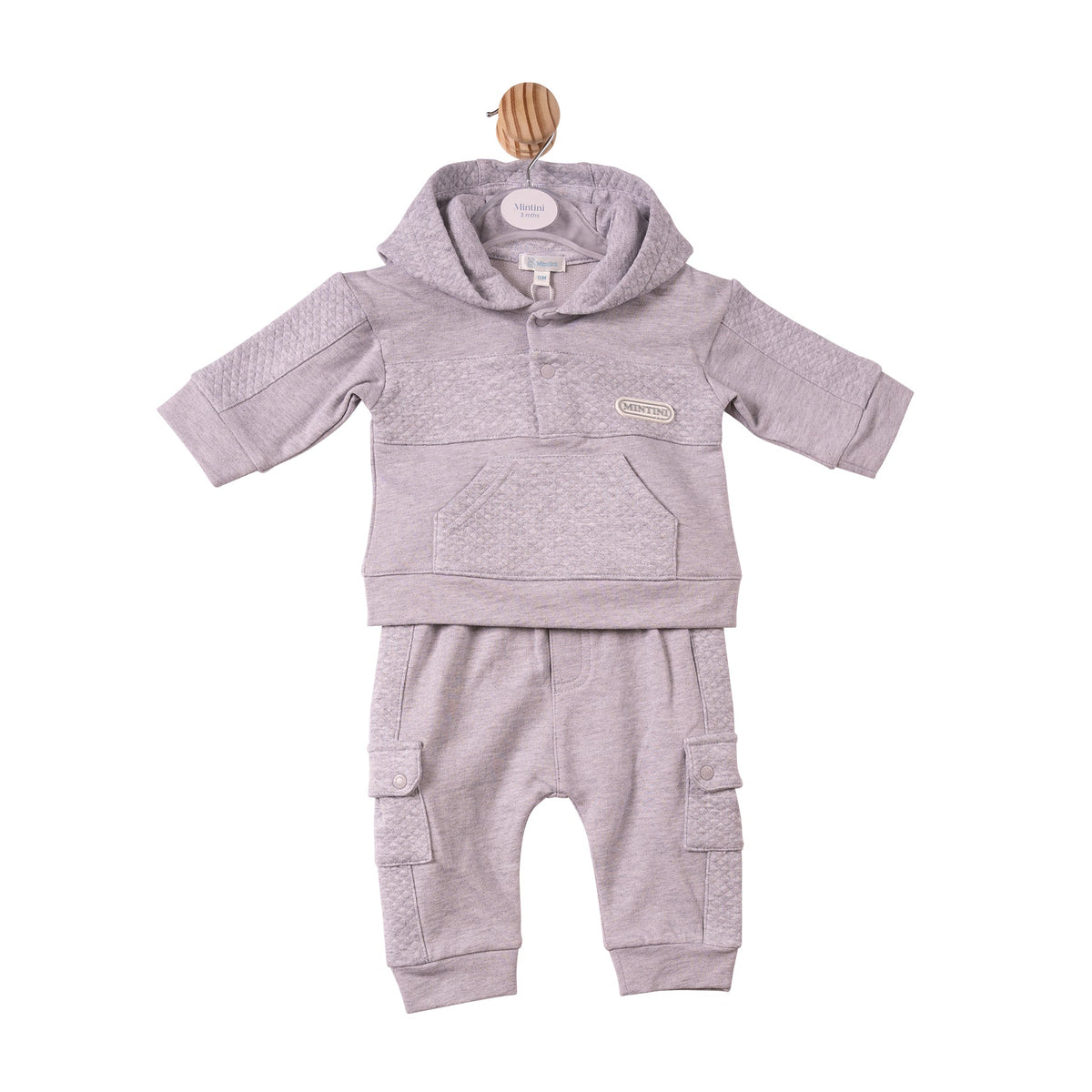 Grey Square Jacquard Jogset - MB7401