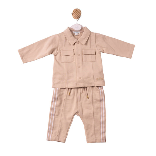 Beige Tape Shirt & Trouser - MB7412