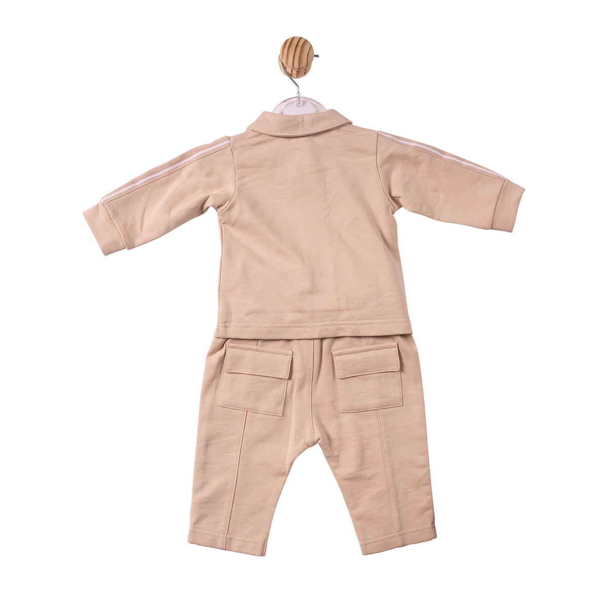 Beige Tape Zip Shirt & Trouser - MB7413