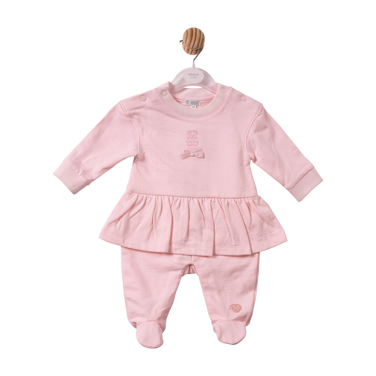 Pink Mintini Bear Babygrow - MB7427