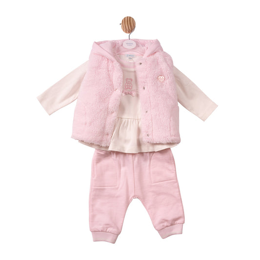 Pink Mintini Bear Tunic, Trouser & Gilet - MB7431