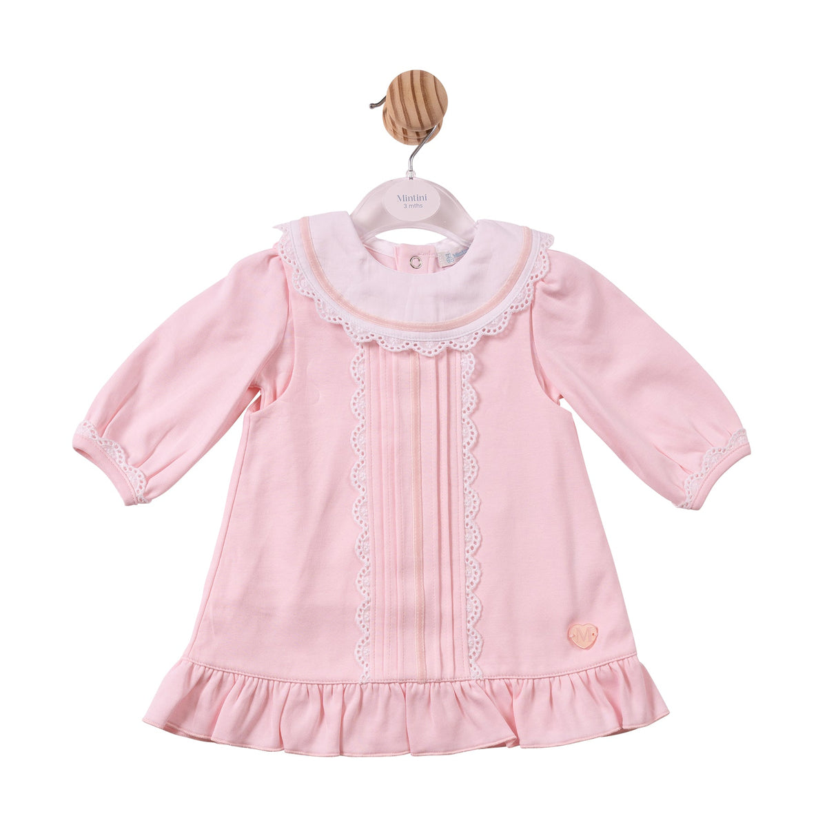 Pink Lace Interlock Top & Pinafore - MB7434