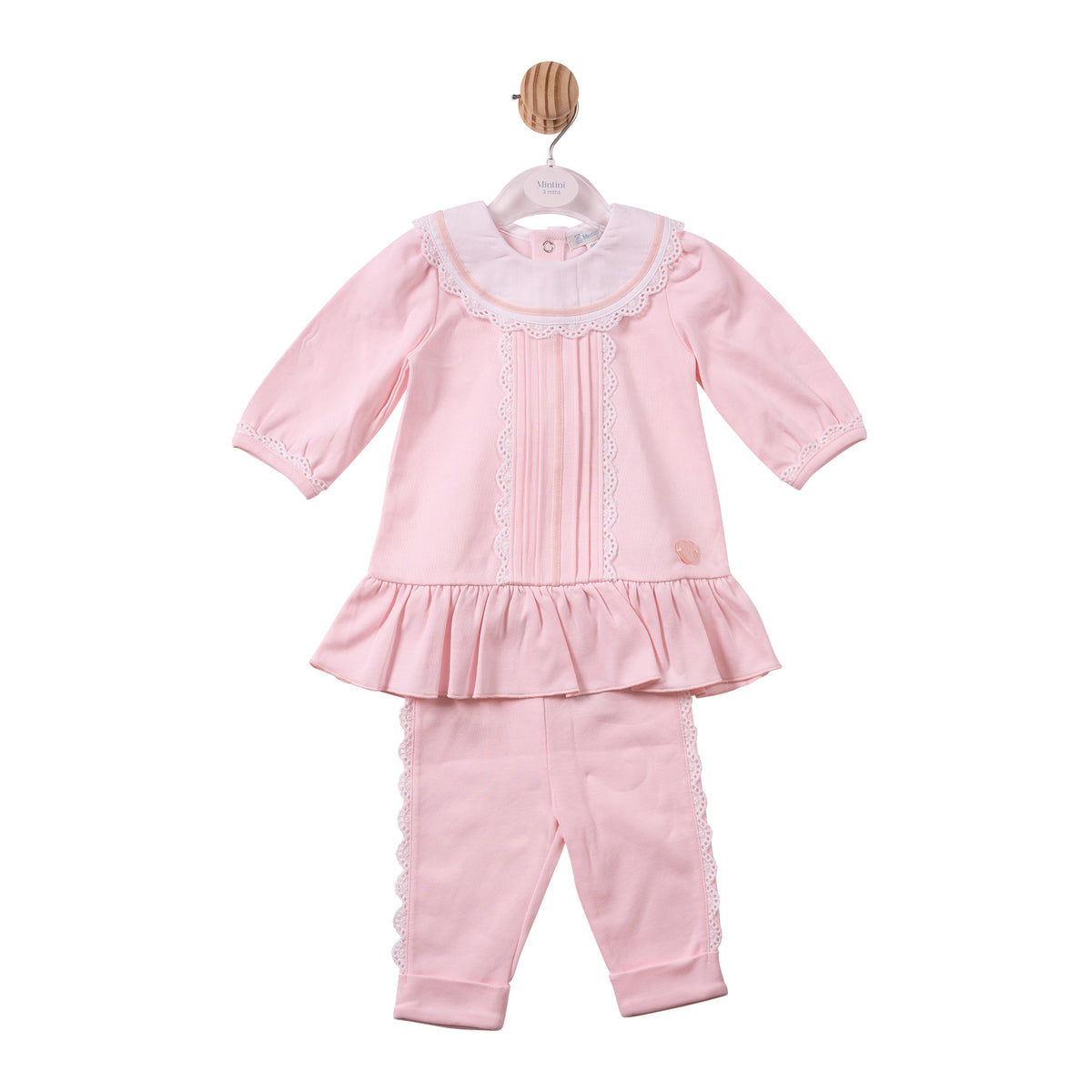 Pink Scalloped Lace Tunic & Legging - MB7435